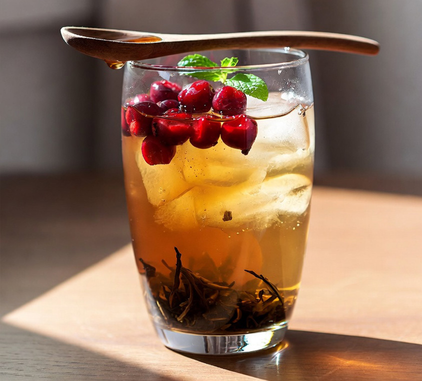 Mrożona herbata Green Gingko z wiśnią i miętą – przepis